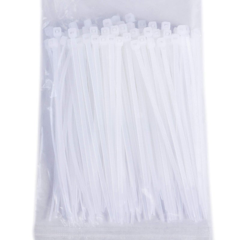 MILEKE 4 Inch Zip Ties (Tying Length 2.8"), 300pcs Nylon Cable Ties WHITE - Image 3